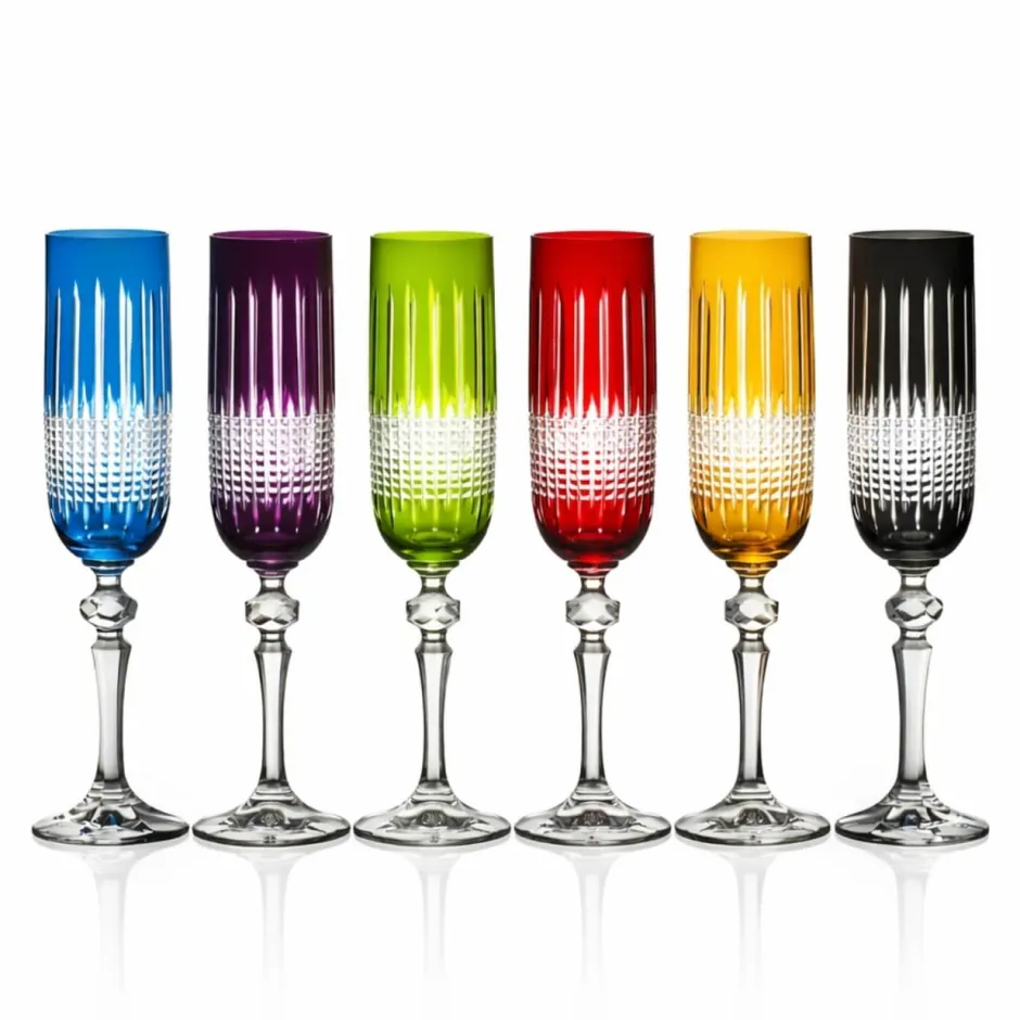 Sale 6 flûtes à champagne couleur Tradition Art De La Table|Verre À Pied