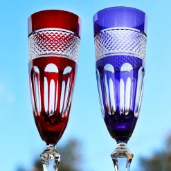 6 flûtes cristal couleur mireille Flûte Champagne|Verre Cristal Couleur