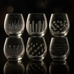 Sale 6 gobelets ronds cristal ametysta Art De La Table|Coffrets Verres Cristal