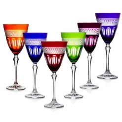 Outlet 6 verres cristal couleur mireille n°3 Verre Cristal Couleur|Verre En Cristal Taillé