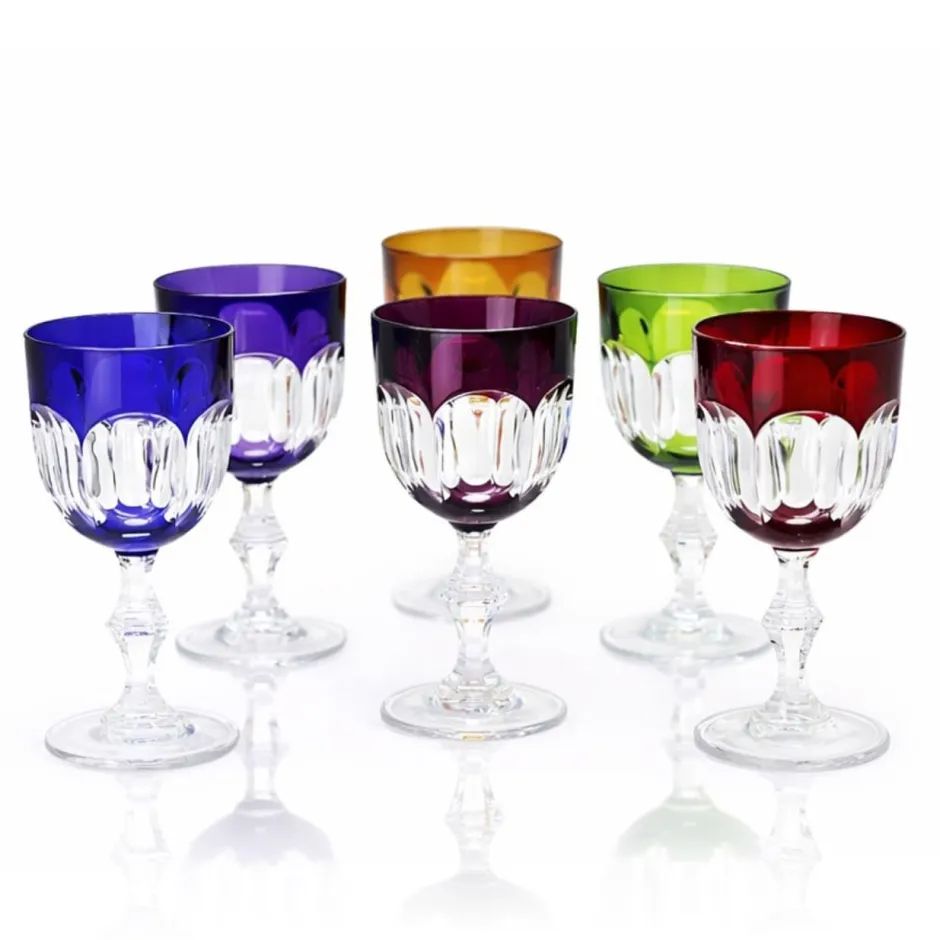 Clearance 6 verres cristal couleur nicole n°3 Art De La Table|Coffrets Verres Cristal