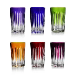 Outlet 6 verres thé cristal couleur Timeless Art De La Table|Verre À Eau
