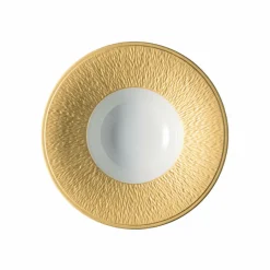 Outlet Assiette creuse à aile gravée 22 cm Minéral or Raynaud Art De La Table|Assiette Céramique