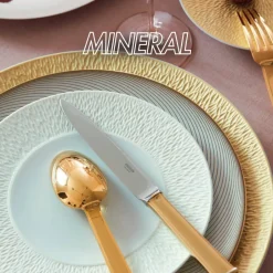 Best Assiette plate gravée 32 cm Minéral or Raynaud Art De La Table|Assiette Céramique