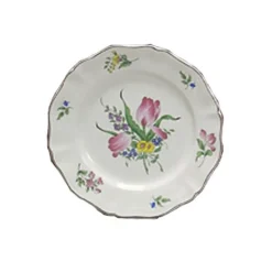 Sale Assiette plate reverbere fin Lunéville|Assiette Céramique