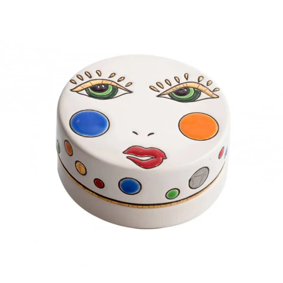 New Boîte à caviar pm Happy Face Émaux de Longwy Coupes & Photophores|Vide-Poches Cristal