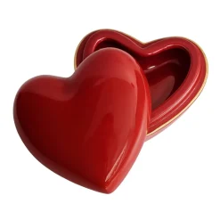 Best Boîte Cœur rouge & or Émaux de Longwy Coupes & Photophores|Boites Cristal