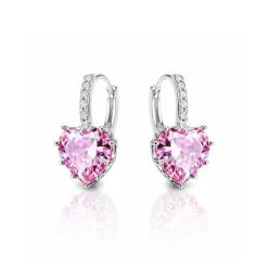 Hot Boucles d’oreilles coeur de pivoine Boucles D’Oreilles Cristal|Boucles D’Oreilles