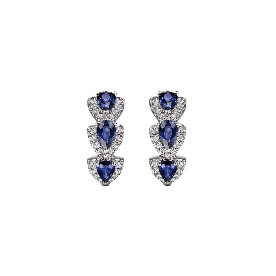 Best Boucles d’oreilles cristal bleu Majesté Boucles D’Oreilles Cristal|Boucles D’Oreilles