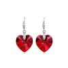 Clearance Boucles d’oreilles cristal cœur rouge Boucles D’Oreilles Cristal|Boucles D’Oreilles