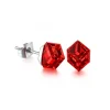 Discount Boucles d’oreilles cube rouge cristal Boucles D’Oreilles Cristal|Boucles D’Oreilles