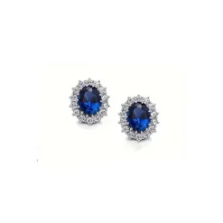 Best Boucles d’oreilles médaillon royal cristal bleu saphir Boucles D’Oreilles Cristal|Boucles D’Oreilles