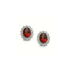 Sale Boucles d’oreilles médaillon royal cristal rouge rubis Boucles D’Oreilles Cristal|Boucles D’Oreilles