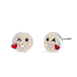 Outlet Boucles d’oreilles smiley « je t’aime » Boucles D’Oreilles Cristal|Boucles D’Oreilles