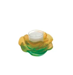 Online Bougeoir rose passion vert orange daum Photophores, Bougeoirs Cristal