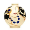 Clearance Boule coloniale Femme au Collier Émaux de Longwy Vase Céramique|Vases & Boules
