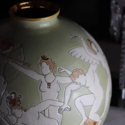 Best Boule coloniale Gymnasium Émaux de Longwy Vase Céramique|Éditions D’Art Cristal