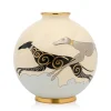Sale Boule coloniale Lévriers Danillo Curetti Émaux de Longwy Vase Céramique|Vases & Boules
