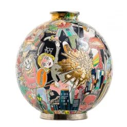New Boule coloniale Nouveau monde Guive Khosravi & Émaux de Longwy Éditions D’Art Cristal|Vases & Boules