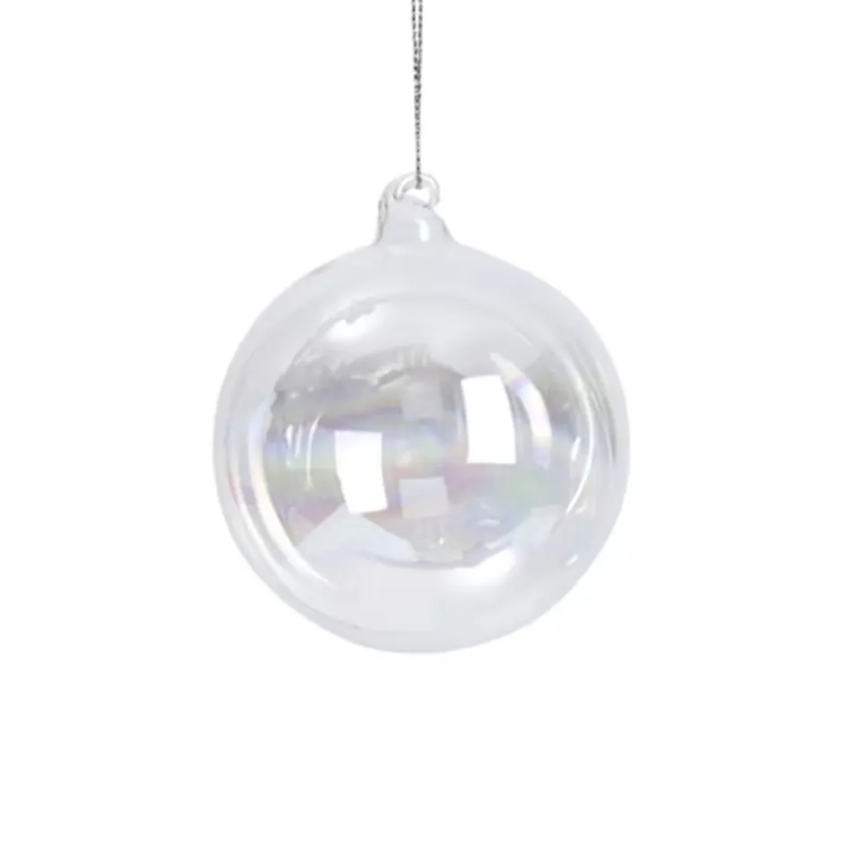 Boule de Noël bulle ronde irisée Décoration|Ornements Cristal