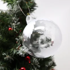 Clearance Boule de noël cristal flocon de neige Décoration