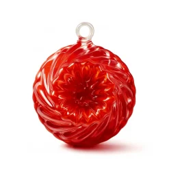 Boule de noël en cristal kouglof rouge 2019 Décoration