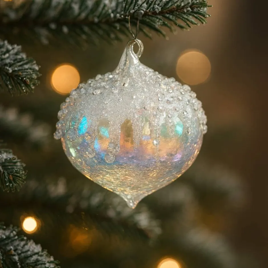 Discount Boule de noël féérie des glaces n°3 Décoration|Ornements Cristal