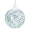 Clearance Boule de noël verre bleu paillettes n°9 Décoration|Ornements Cristal