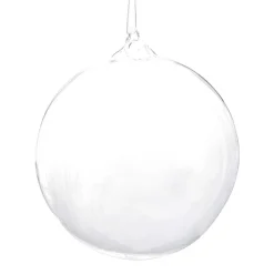 Discount Boule de noël verre plume blanche n°1 Décoration|Ornements Cristal