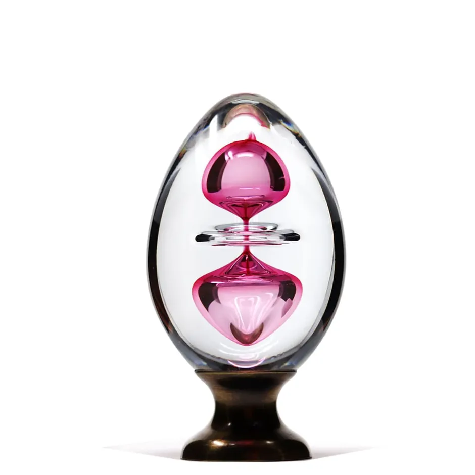 Hot Boule d’escalier cristal rose Décoration|Sulfures, Presse-Papiers Cristal