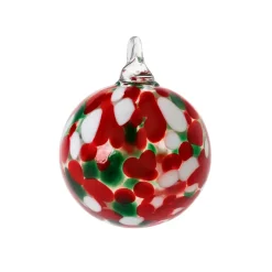 Online Boules de Noël merveille moucheté rouge & vert Décoration|Ornements Cristal
