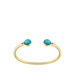 Sale Bracelet flexible cabochon bleu plaqué or Lalique Bijoux|Bracelets Cristal