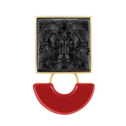 Discount Broche aréthuse noir résine lalique Broches Cristal|Broches