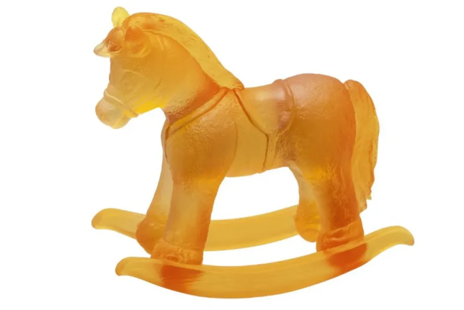 Hot Cheval à bascule ambre daum Bestiaire|Animaux Cristal