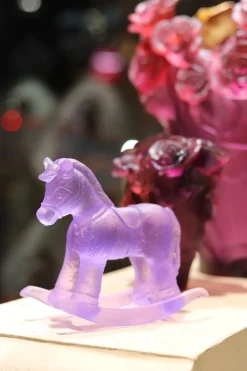 Best Cheval à bascule violet daum Bestiaire|Animaux Cristal