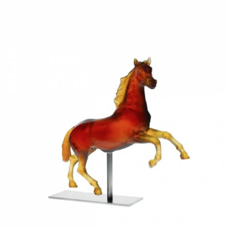 Hot Cheval dressé daum Animaux Cristal|Bestiaire