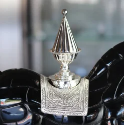 New Cheval porteur de feu noir daum Bestiaire|Animaux Cristal