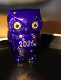 Discount Chouette bleu nuit 2026 Émaux de Longwy 500 ex Animaux|Animaux Cristal