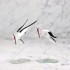 Sale Cigogne cristal sur miroir Bestiaire|Animaux Cristal