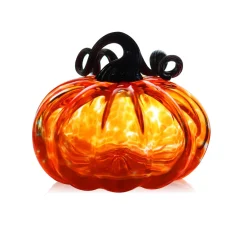 Discount Citrouille décorative cristal de Lorraine orange Décoration|Sulfures, Presse-Papiers Cristal