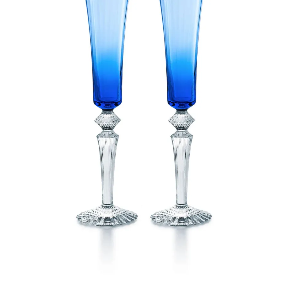 Coffret 2 flutissimo mille nuits bleu clair baccarat Art De La Table|Verre À Pied
