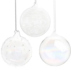 New Coffret Boule de Noël glacée X3 Décoration