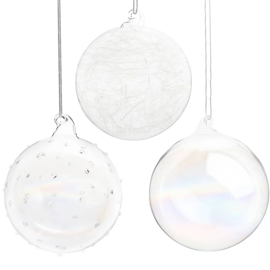 New Coffret Boule de Noël glacée X3 Décoration
