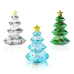 Sale Coffret Sapins cristal 2025 X3 Décoration|Figurines Miniature Cristal