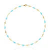 Collier de perles ras de cou bohème turquoise Colliers Cristal|Colliers