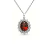 New Collier médaillon royal cristal rouge rubis Pendentifs Cristal|Pendentifs