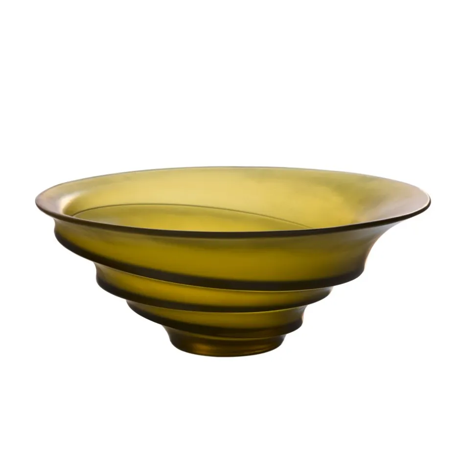 Hot Coupe vert olive sand daum par christian ghion Editions D’Art|Coupes Cristal