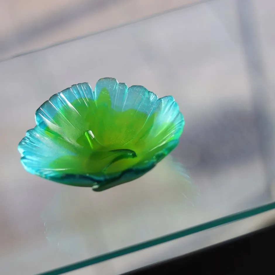 Discount Coupelle ginkgo vert Daum Vide-Poches Cristal|Coupelles Cristal