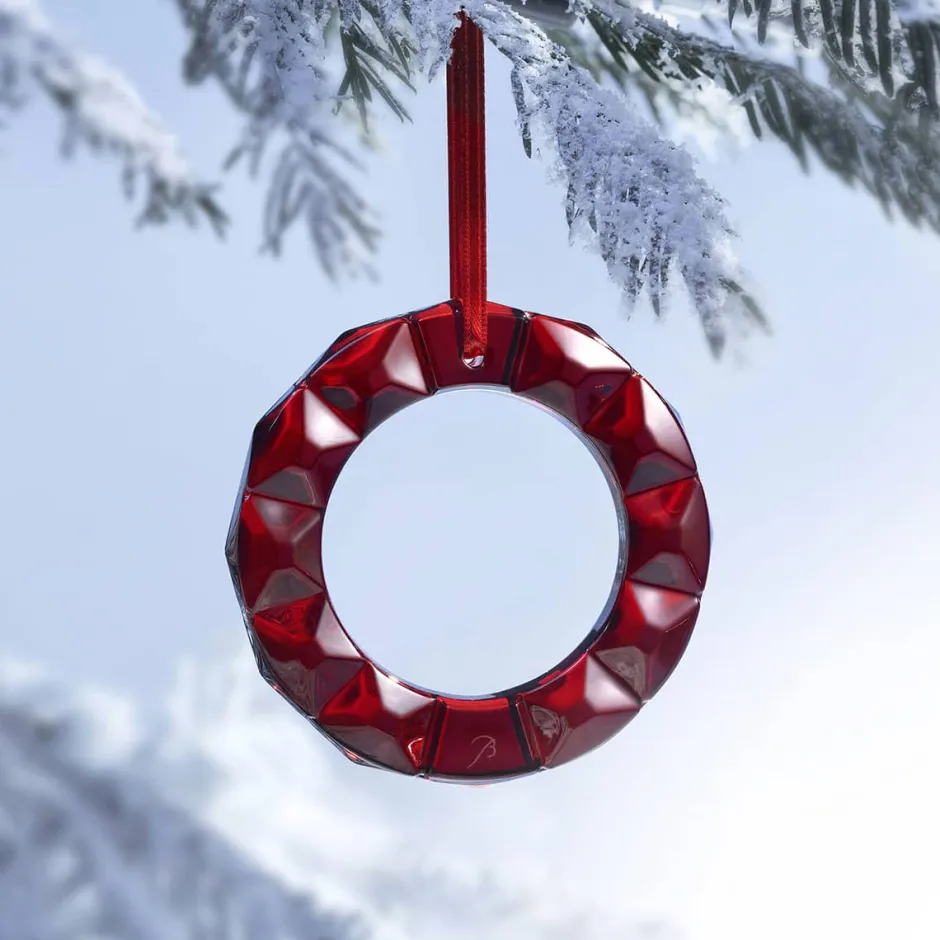 New Couronne de noël rouge 2021 baccarat Décoration Noël Baccarat|Décoration