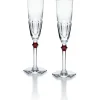 Sale Eve harcourt flûte bouton rouge x2 baccarat Art De La Table|Flûte Champagne